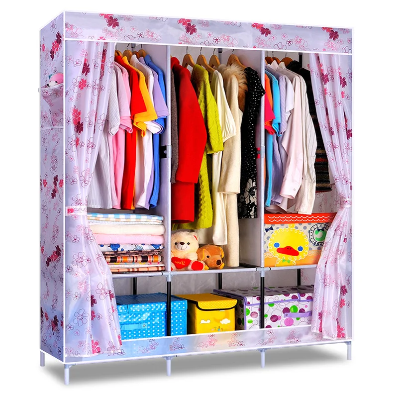 Foldable simple wardrobe Metal wardrobe closet cabinet