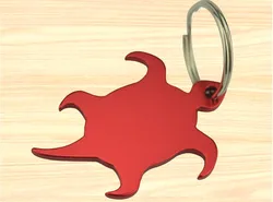 OEM Factory outlet wholesale aluminum spray paint Turtle beer bottle opener keychain