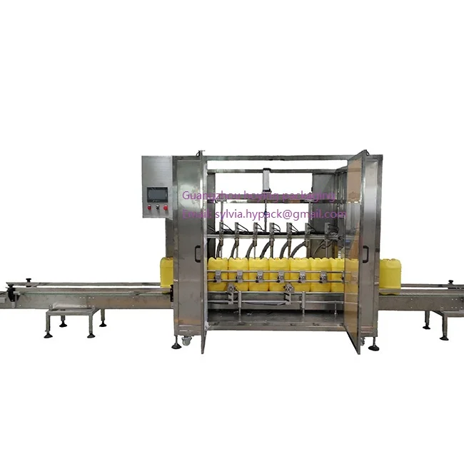 Hot selling 4,6 nozzles 25 litres packing machine jerry can anti corrosion filling machine for liquids