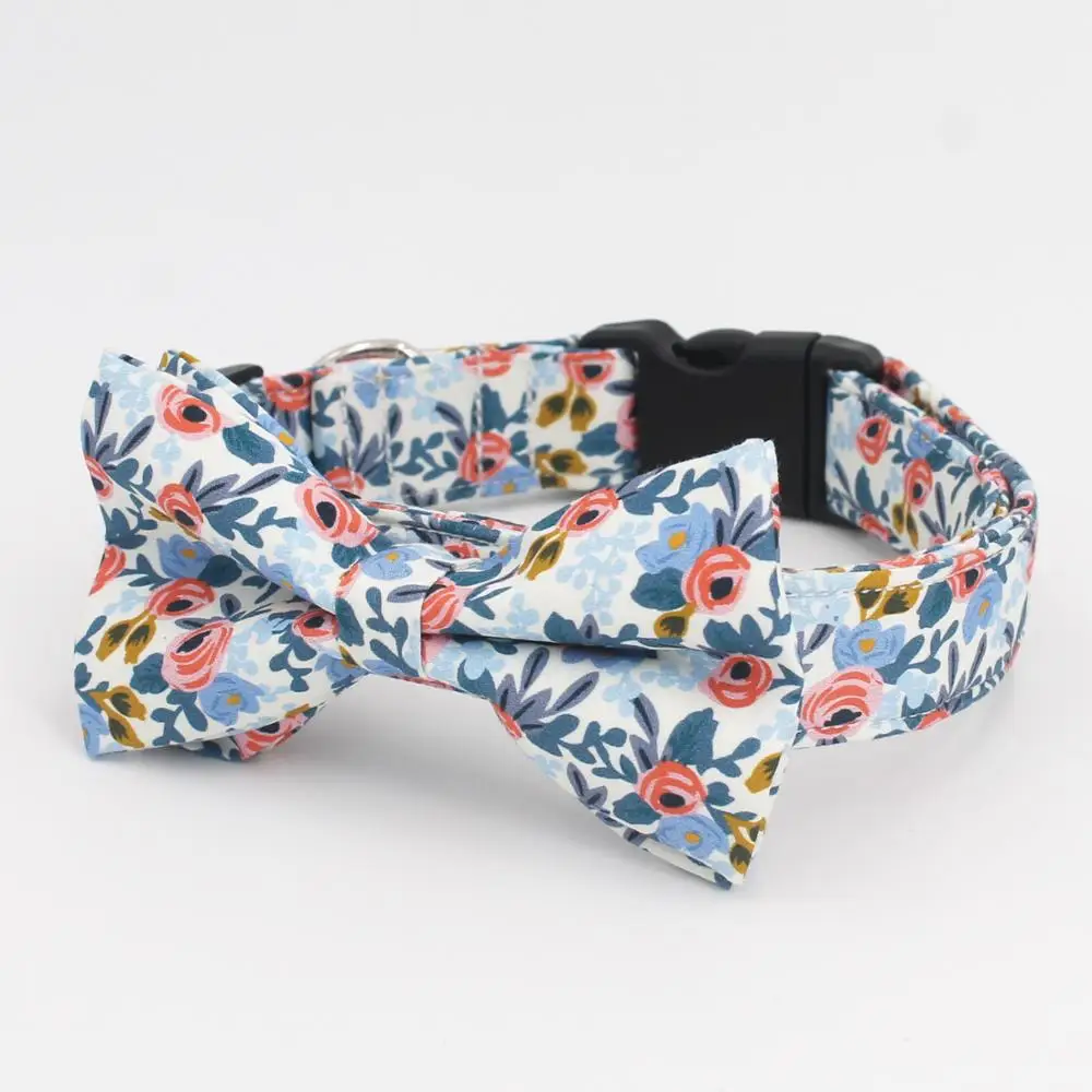 Собачий ошейник с галстуком-бабочкой, персонализированный собачий ошейник с гравировкой и цельной металлической пряжкой
