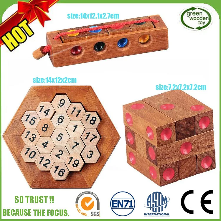 
Wooden Puzzle Set,Intelligent Toys For Adult,Iq Puzzle 3D Wooden Puzzle Cube 