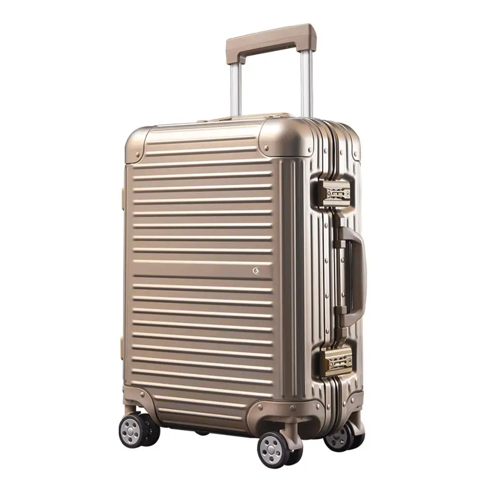 Aluminum high quality trolley case for easy trip airplane luggage with telescopic handle