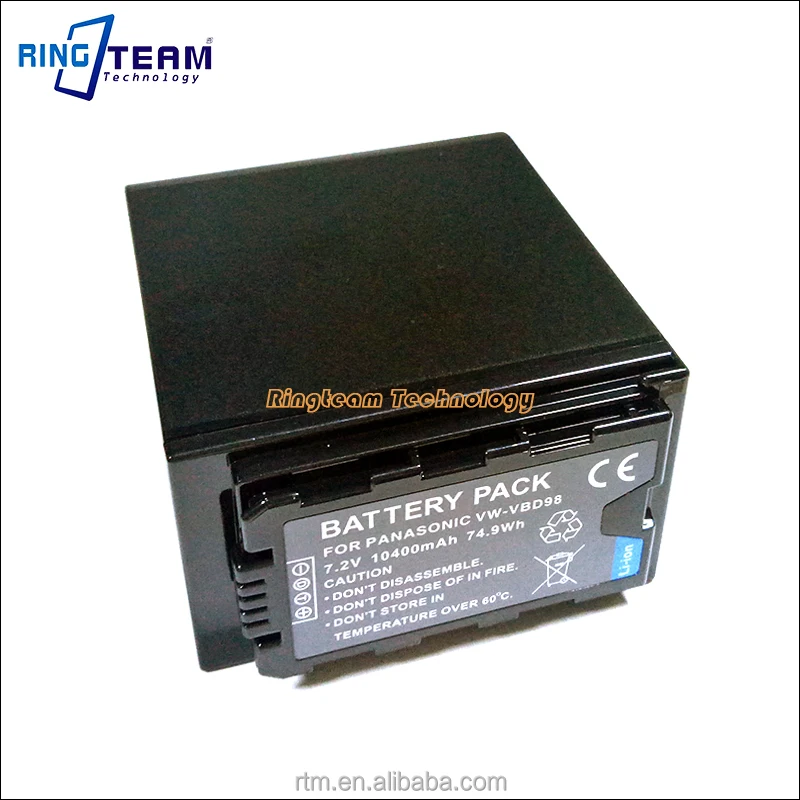 Rechargeable Li-ion Battery VW-VBD98 for Panasonic AG-3DA1, AG-AC8, AG-DVC30, AG-DVX100