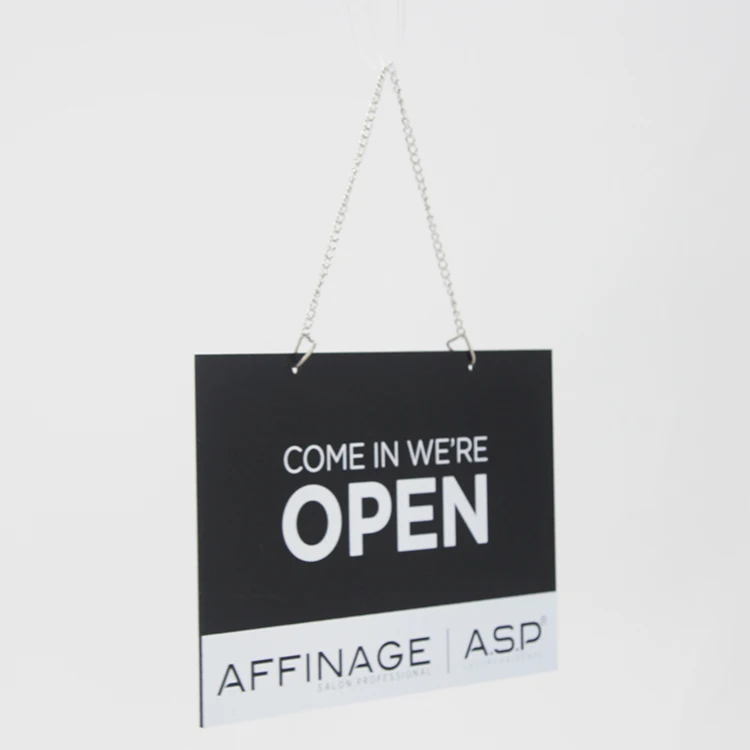 customized acrylic open closed door signs plastic door sign holders shop open closed sign