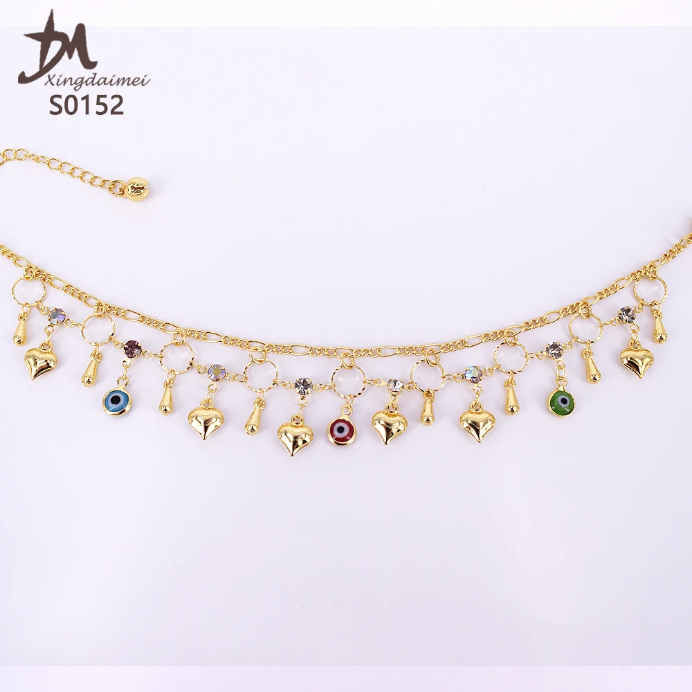 S0152 ножной браслет ювелирные изделия из золота 18 карат для женщин браслет 18K позолоченный браслет ручной работы с медным корпусом ювелирное изделие из хрусталя xingdaimei ювелирные изделия