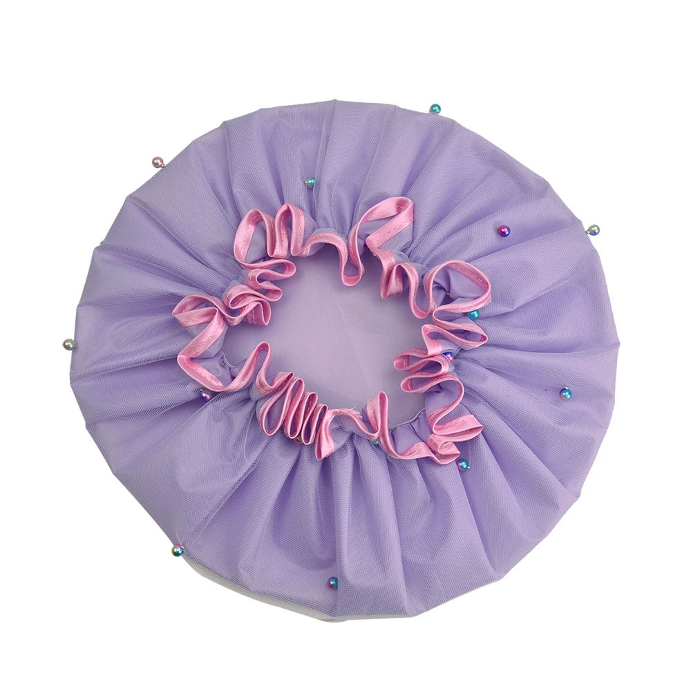 Dia 28cm shower cap PVC,shower cap waterproof EVA plastic shower cap for women