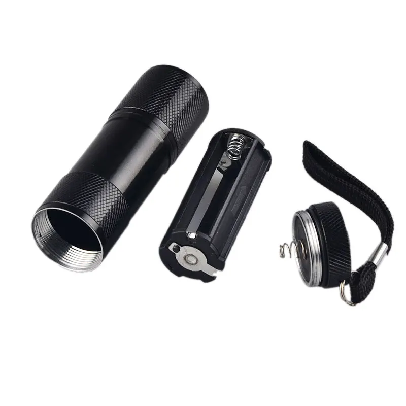 Blue UV Flashlight Detector 395nm 365nm LED Torch Light for Money Checker Scorpions Bed Bugs Curing UV Glue Aluminum Torch
