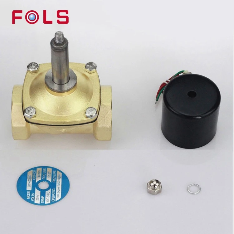 DN50 2 inch 2W-500-50 Normally Closed direct acting brass electric control Solenoid ball Valve