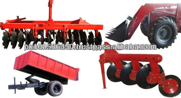 
Hydraulic Tipping trailer with MF tractor 