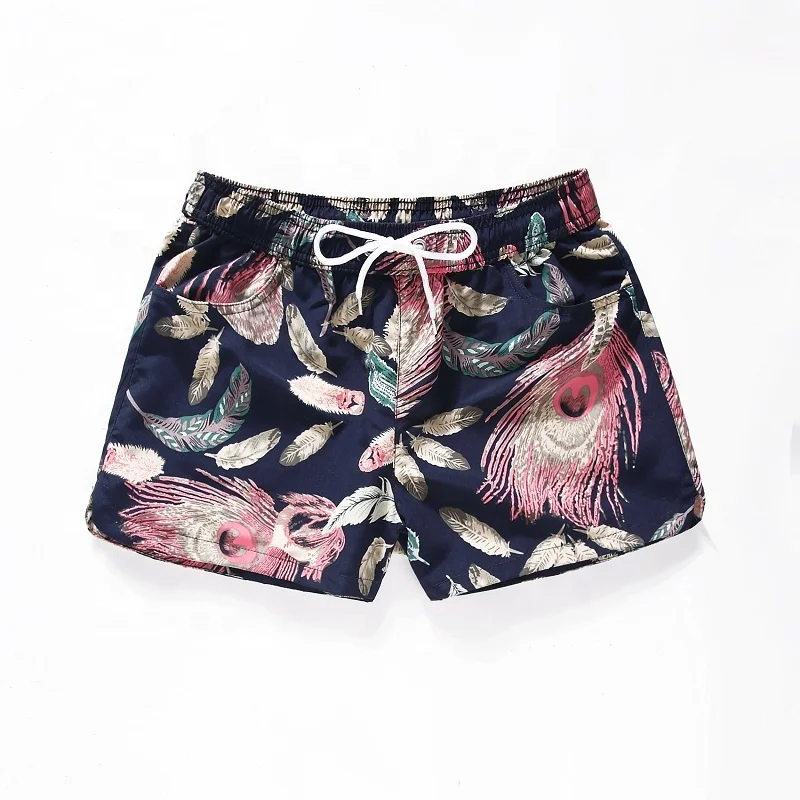 
Wholesale Women Beachwear Fashion Printed Beach Shorts Quick Dry Couples Swim Trunks 