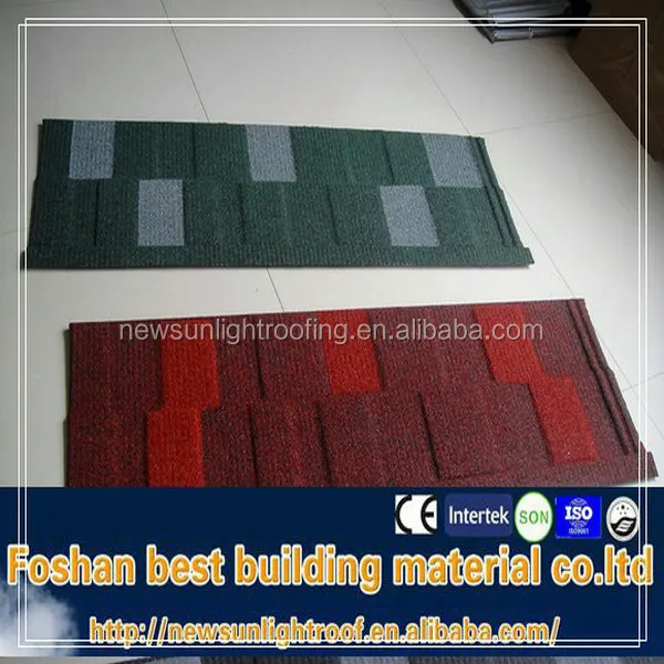 Kenya shingles type corrugated stone coated metal roof tiles