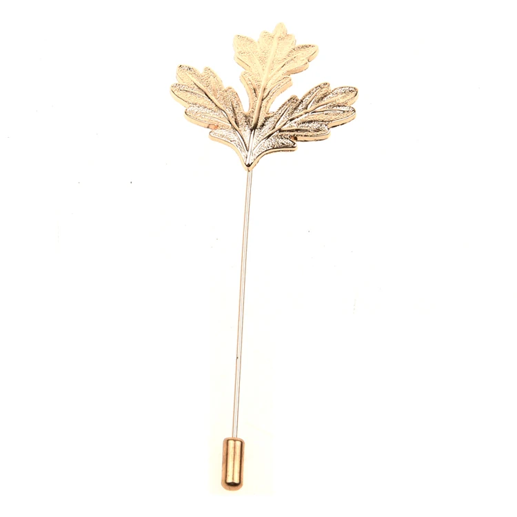 shape Stick Custom Unique Gold /Silver Brooch In Bulk Newest Fancy Personalized Maple lapel pin Leaf Sweater Pins