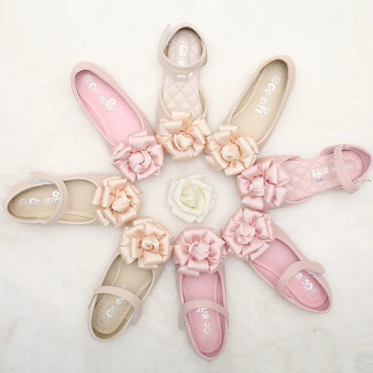 
YY10339S Hot model spring and summer girls bling princess shoes children dress shoes pink low heel flat shoes 2019 