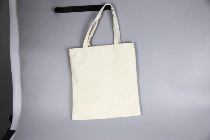 100% custom printed logo standard size shopping  bag cotton gift grocery hand bag