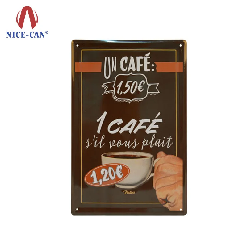 Nice-can custom made old style vintage advertising Retro tin sign beer bar 3d metal coffee sign