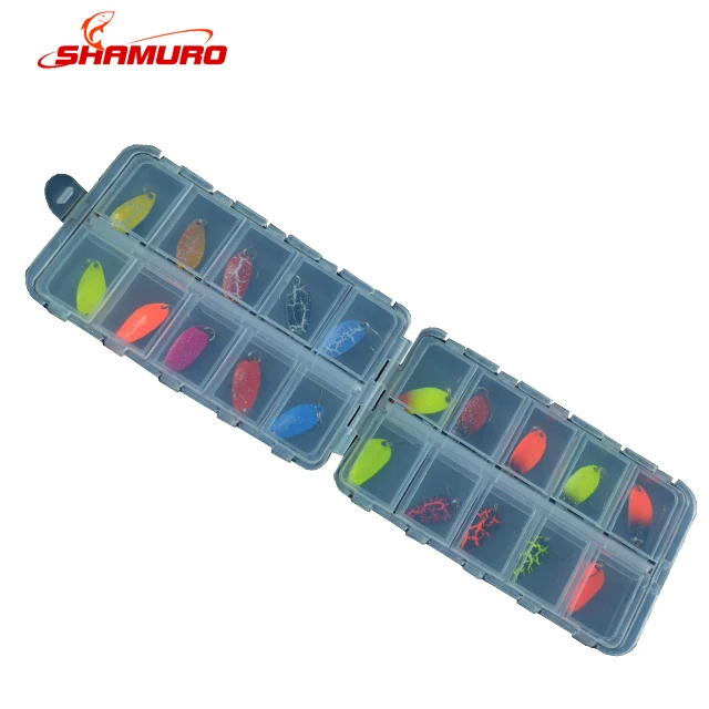 In stock  Factory prices 20pcs/Colourful Spinner Fishing lure Metal Bait Lure Fishing Kit tackle