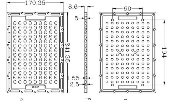 Rectangle Shape Led Flood Light Lens 126 in1 PC Module 3030  Led Lens