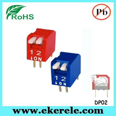 02 position piano type DIP switch 2000 cycles