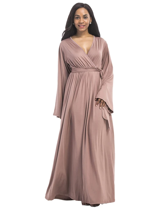 A3487 Plus size women Sexy Deep V Neck summer dress Olive green Monica fashion evening dresses