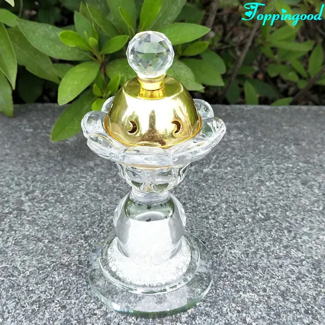 Diamond Filled Crystal Glass Nice Incense Bukhoor / Bakhour Burner