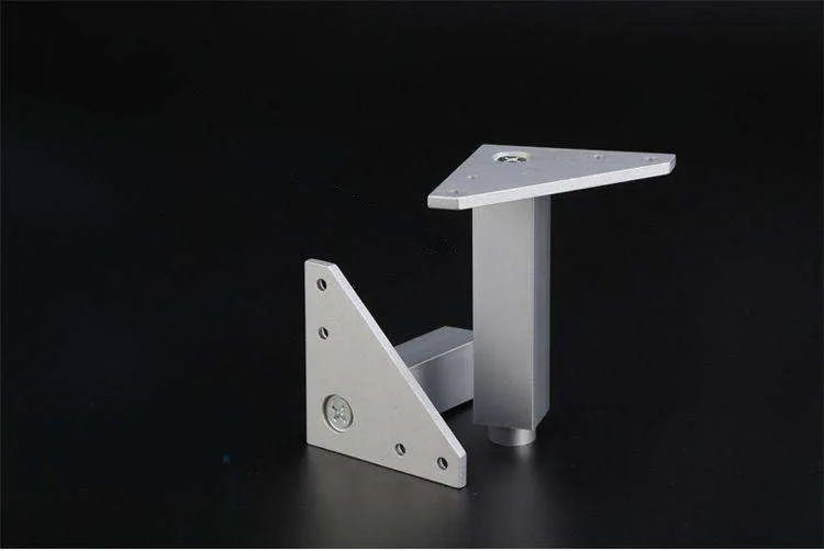 Aluminum Alloy Adjustable Bed Legs  Square Triangle Sofa Footstool Furniture Accessories Folding Cabinet Legs