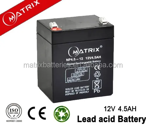 small 12v 4.5ah 12 volt battery from Shenzhen Matrix