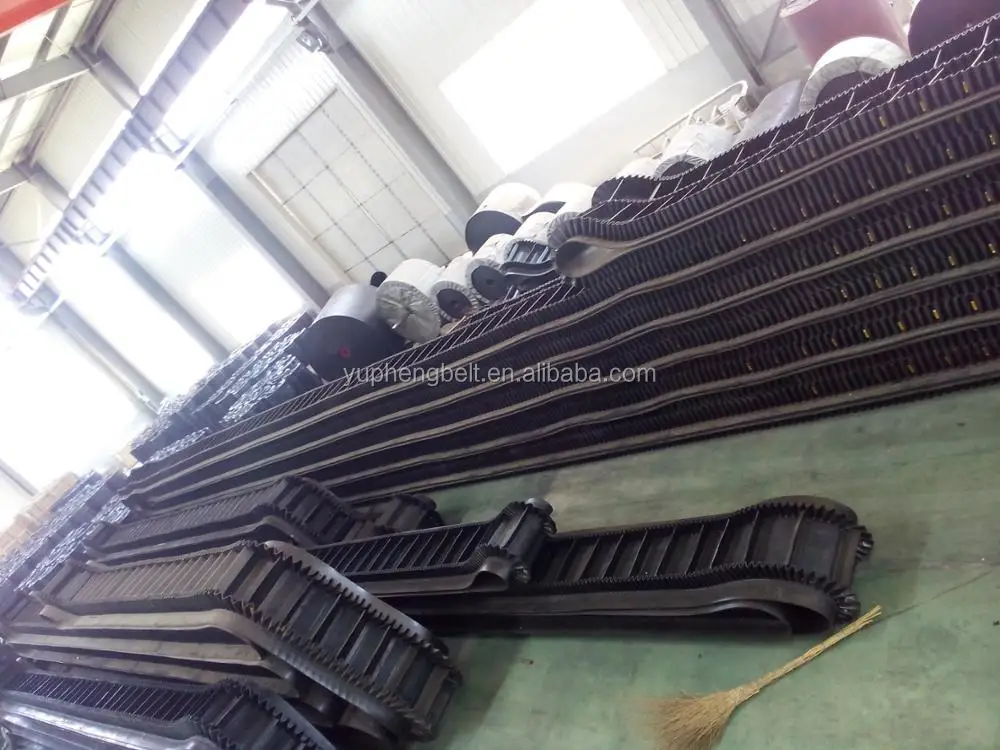 High quality Sidewall conveyor belt  Rubber Belt/ Skirt Board  steel plant belt cement plant