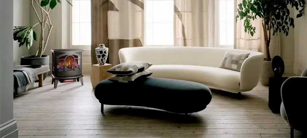 LED fire place wood decorative 3 side freestanding electric fireplace