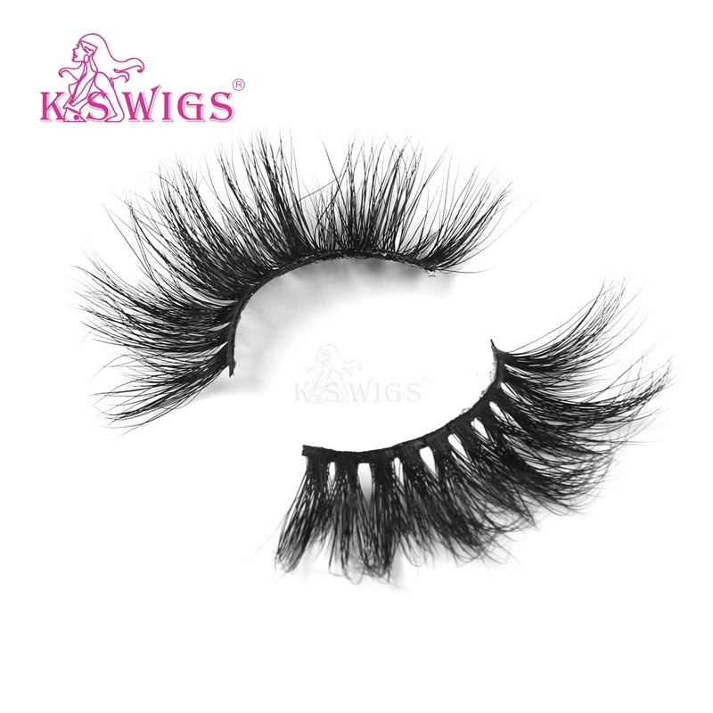 
K.S WIGS 5 Styles Top Quality Mink False Eyelashes Private Label Eyelashes Mink False 3D Mink False Eyelashes 