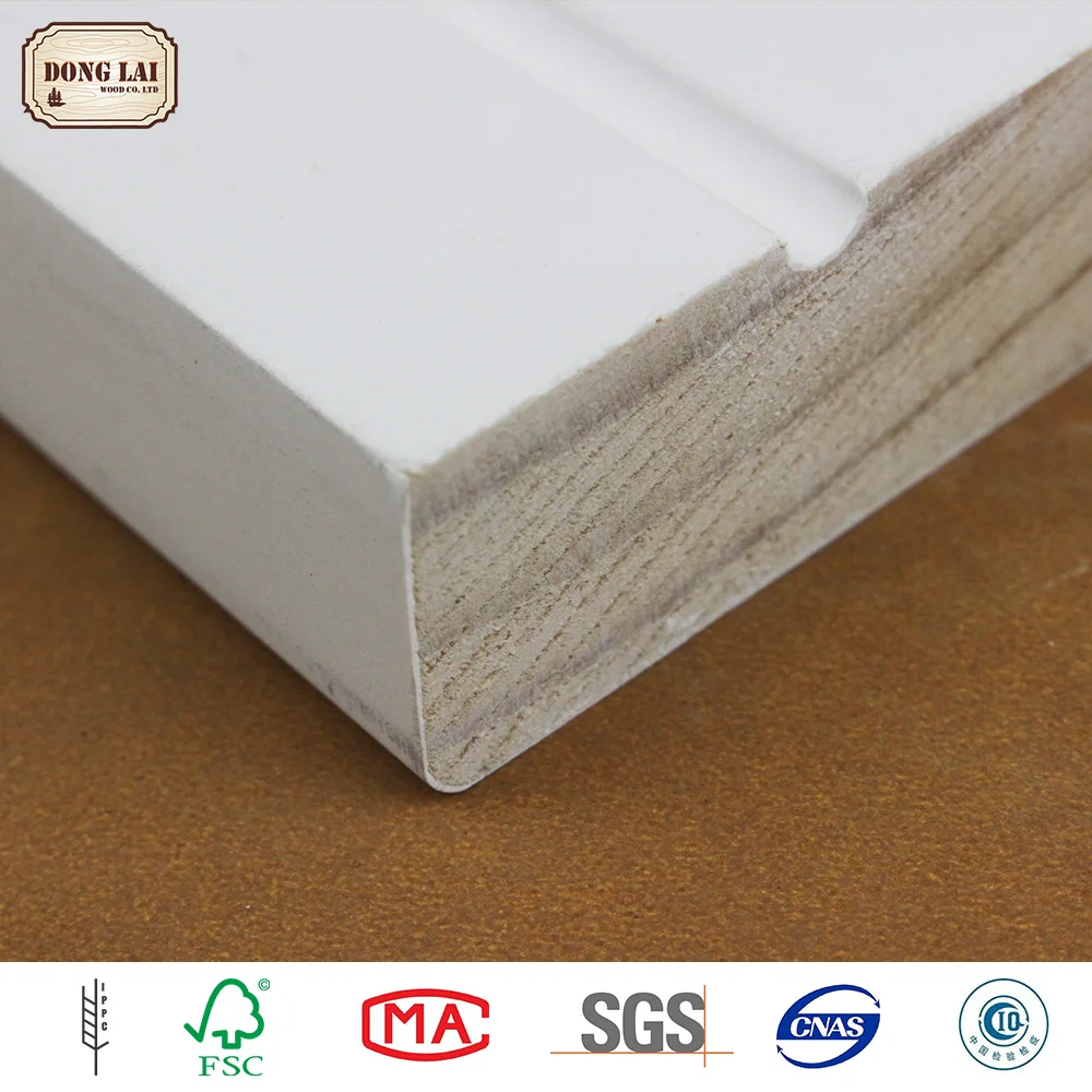 Waterproof Radiate Pine Chile Pine white gesso primed finger Joint wood door jamb