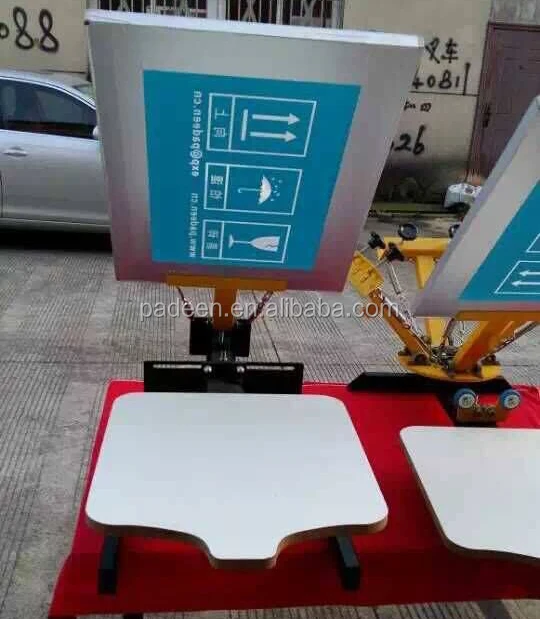 
Manual Serigraph 4 Color 1 Station Screen Printing Machine For Socks and Gloves 