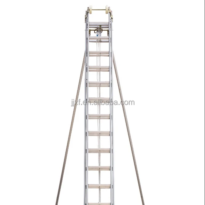 12meter 15m fireman rescue 3 section aluminum ladder