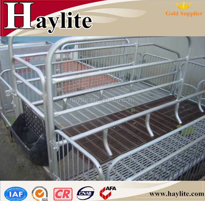 Wholesale PVC board steel sow farrowing crates for mother pig