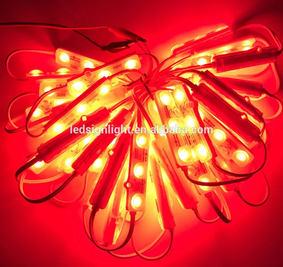 
12V 1.5W samsung led module Korea ce rohs injection lens led modules waterproof 5730 led modules with 3 chips 