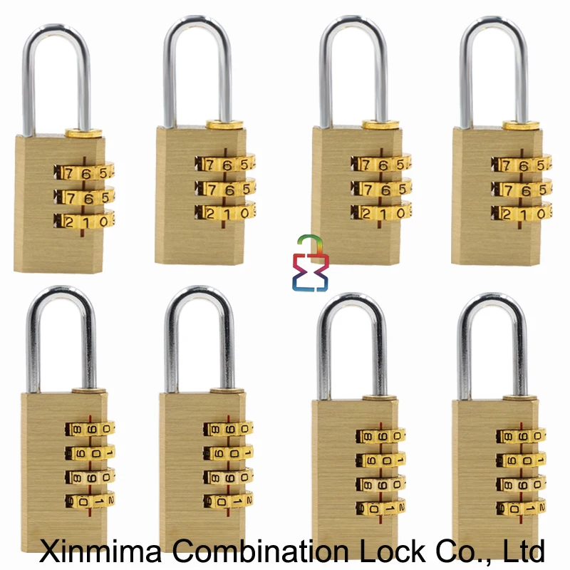 Brass Mini 4 Digit Combination Number Lock
