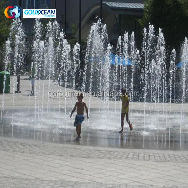 FREE DESIGN Outdoor plaza square public water park children playing dry floor water fountain