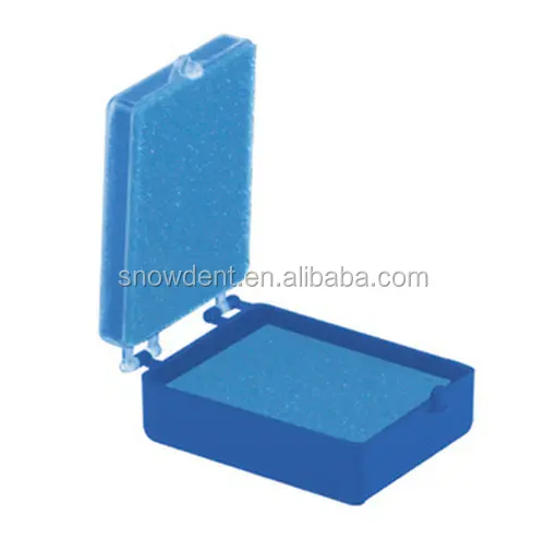 Dental plastic crown box with foam 1 inch and 2 inch