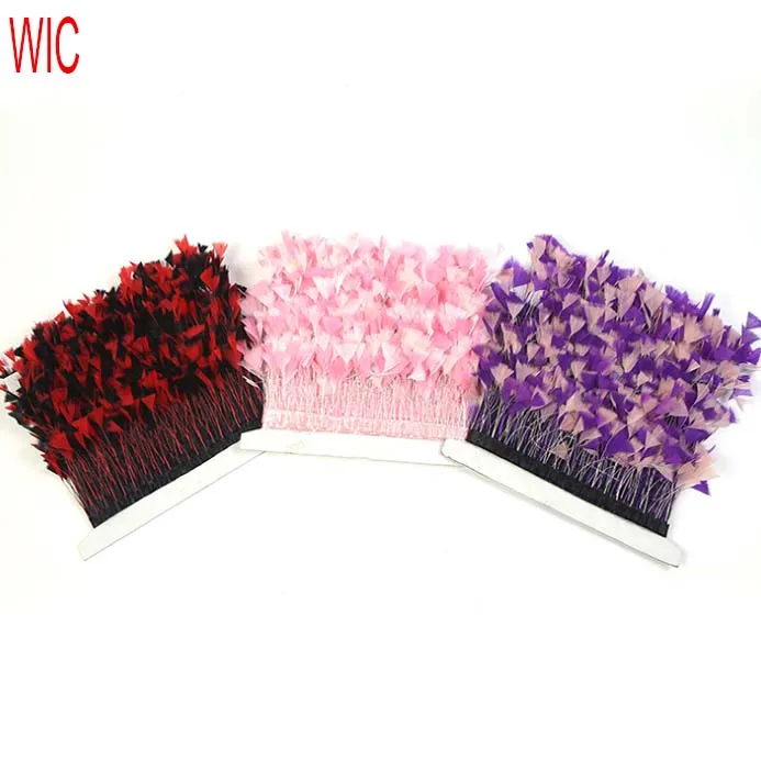 China Manufacturer Goose Biot-Stripped Cocktail Fringe  Feather Trim