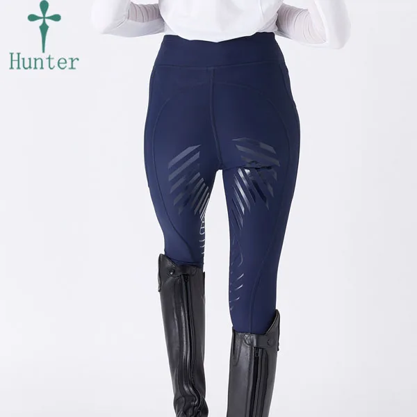 Navy Blue Jodhpurs Pants Full Seat Silicone Gel Horse Riding Breeches