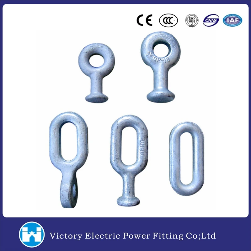 Factory Price OEM Electric Pole Line Hardware Pole Line Fittings Galvanized Parallel Ball Eye
