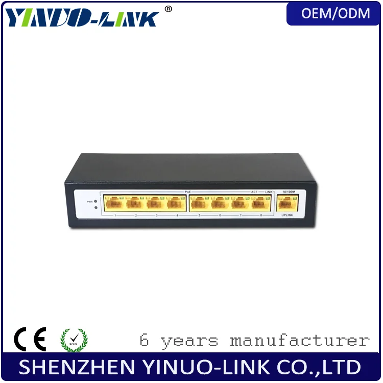 8 port 10/100Mbps hot POE Switch for Ip camera or IP phone or AP