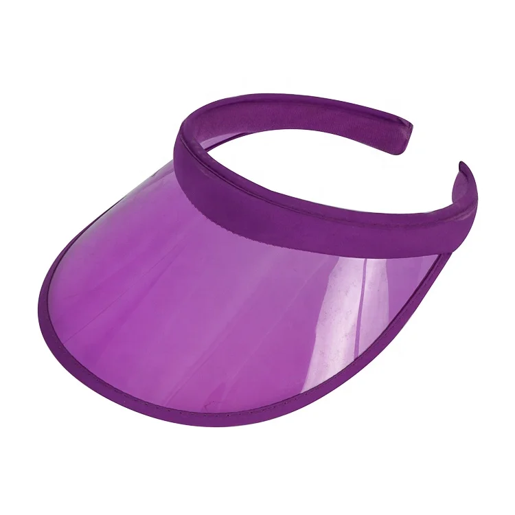 EM-PV-2  YiWu ChunChao PVC adults/children colourful promotional outdoor fashion plastic green sun visor