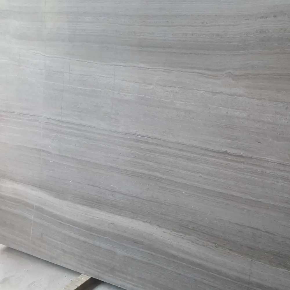 Timber grey marble slabs vein cut for interior floor tiles