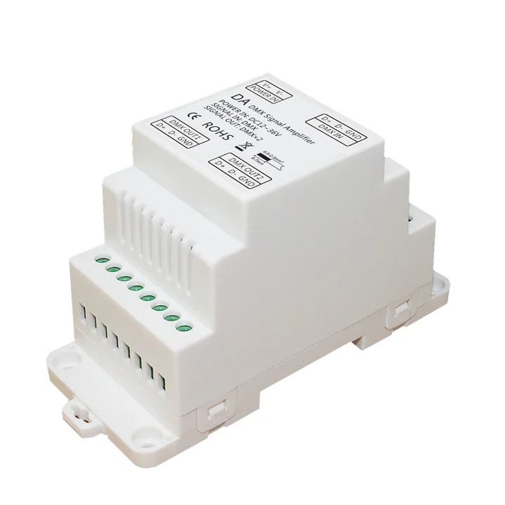 Skydance DA 4 Channels Din Rail DMX 512 RDM signal splitter signal amplifier in din rail  2 way