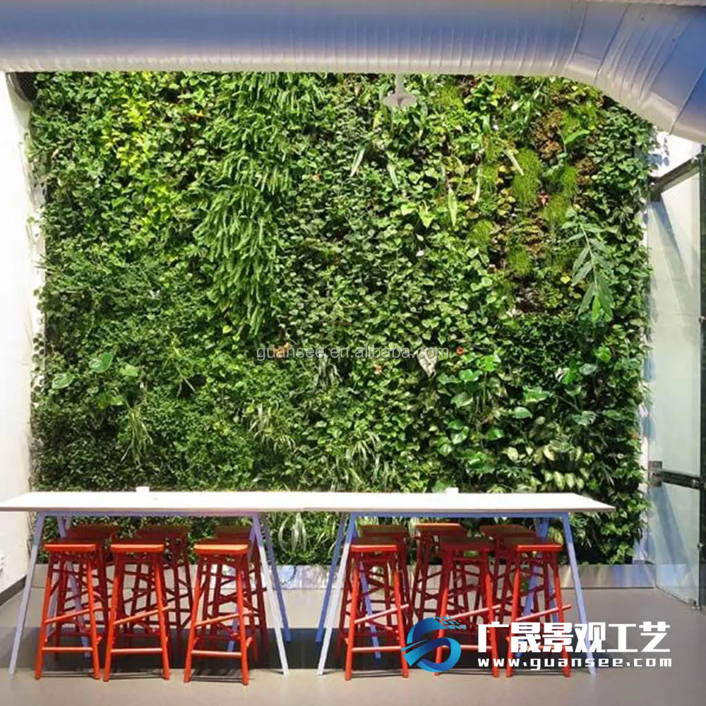 Plastic Evergreen High Quality Indoor Outdoor Decoration Artificial Plant Wall