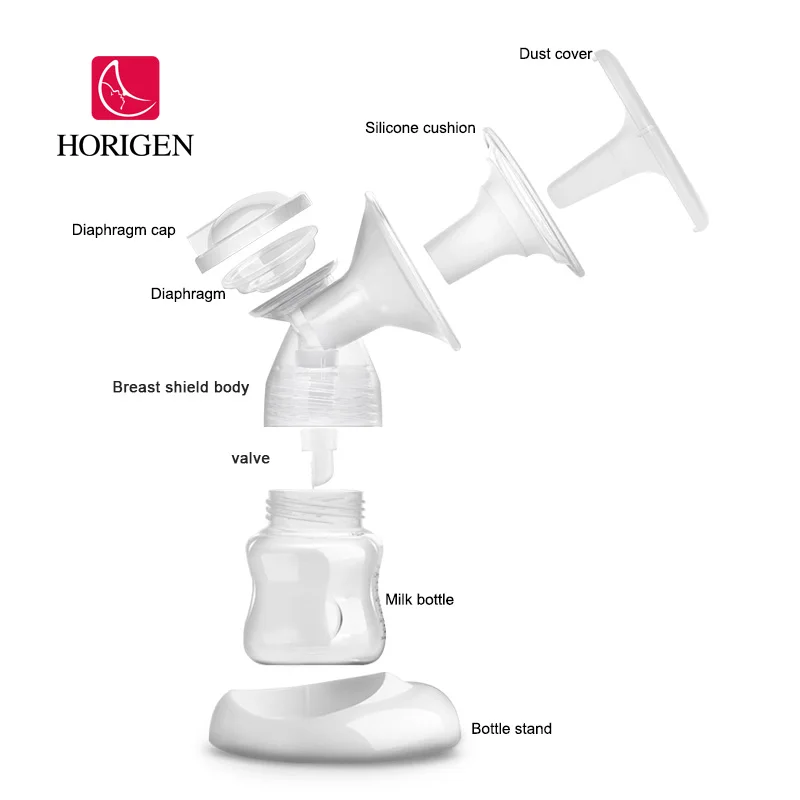 HORIGEN mom breast feeding electric breast pump single food grade silicone breastpump usb charging breast milk pump