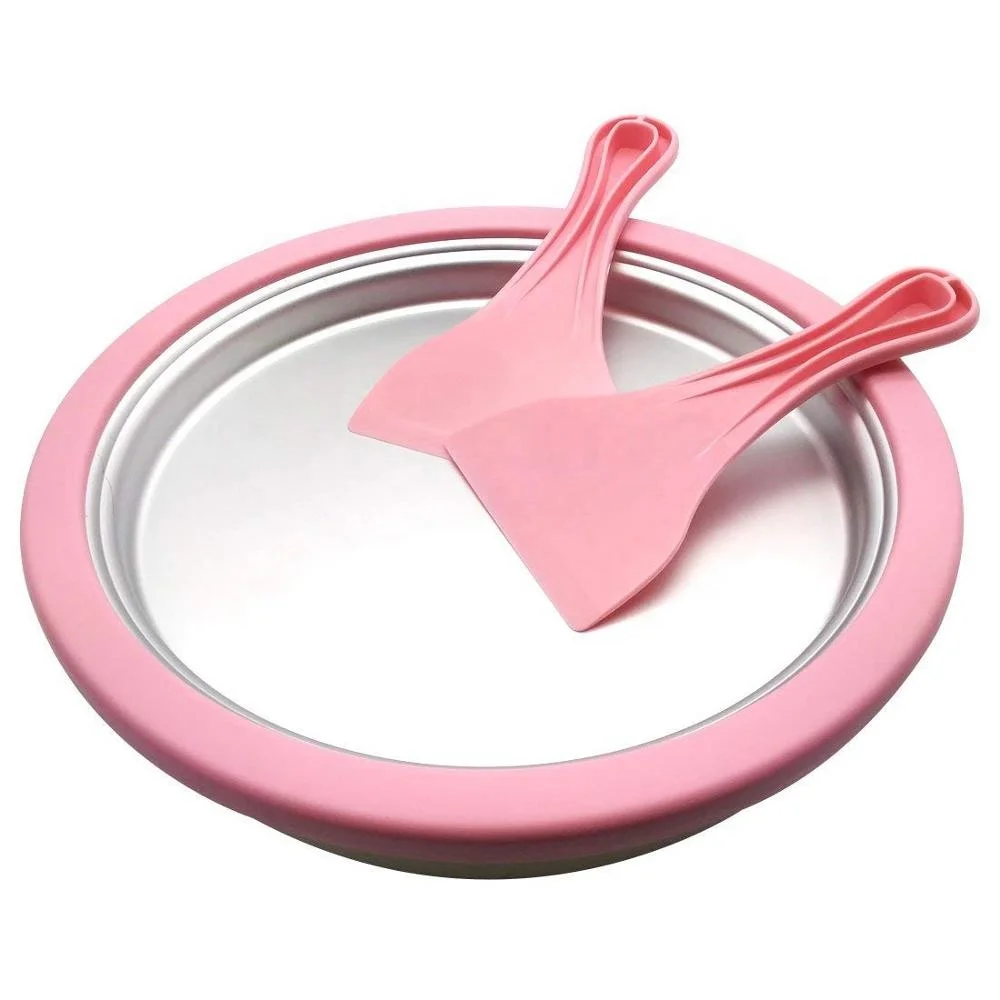 Slushy Magic non-electric Round Ice cream roll maker at home for both adults and children