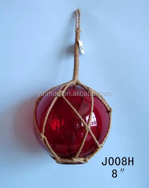 8' Glass floats fishing floats Glass buoy nautical wall hanging glass ball