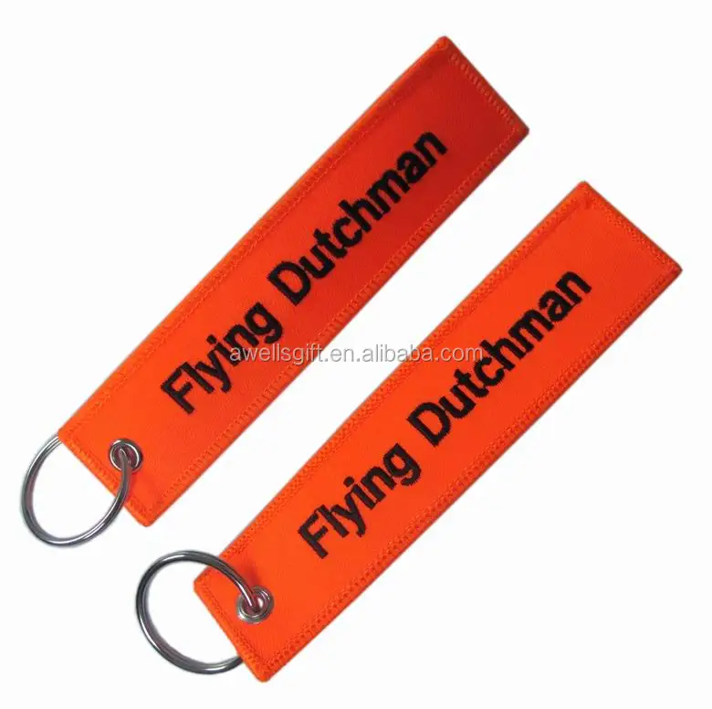 Double-sided woven keyholder/key ring