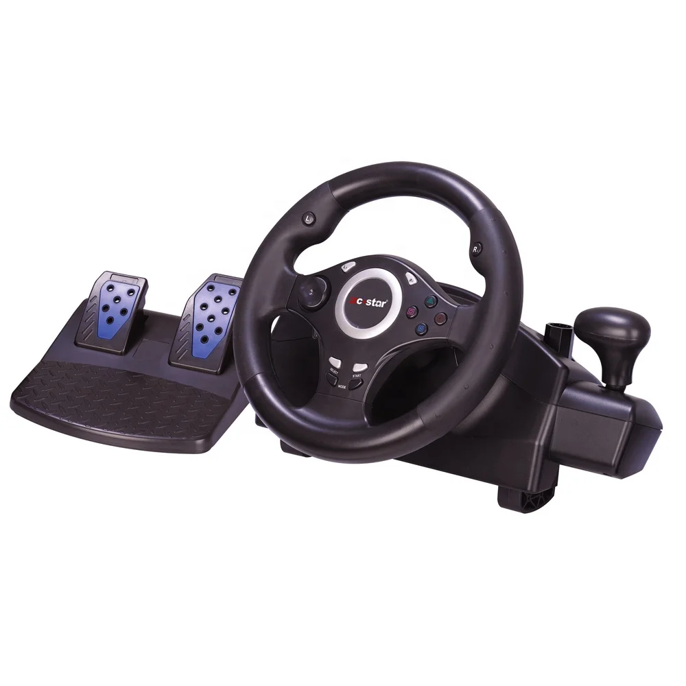Promotional China USB Racing Game Steering Wheel For PC 7 in 1
